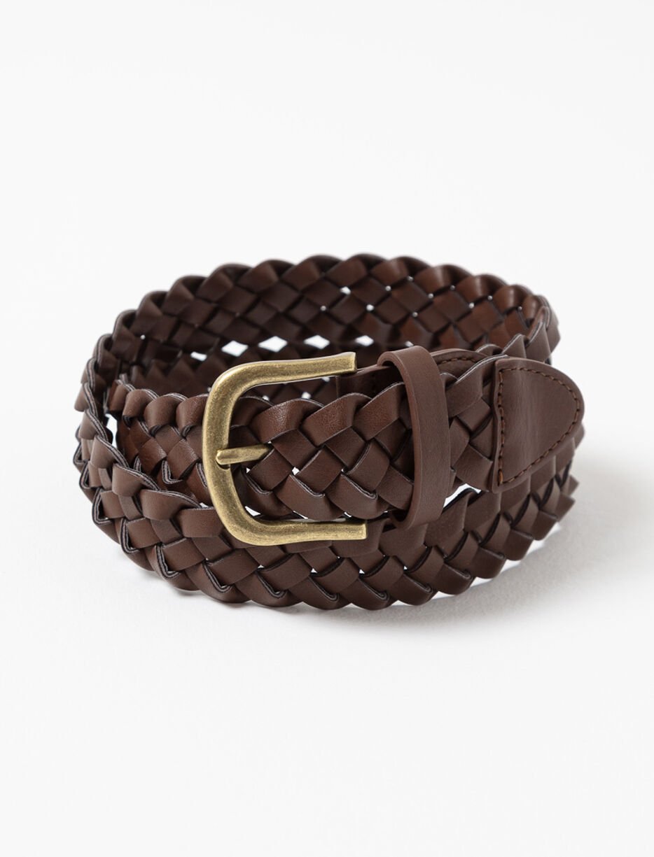 Ceinture tressée en faux cuir