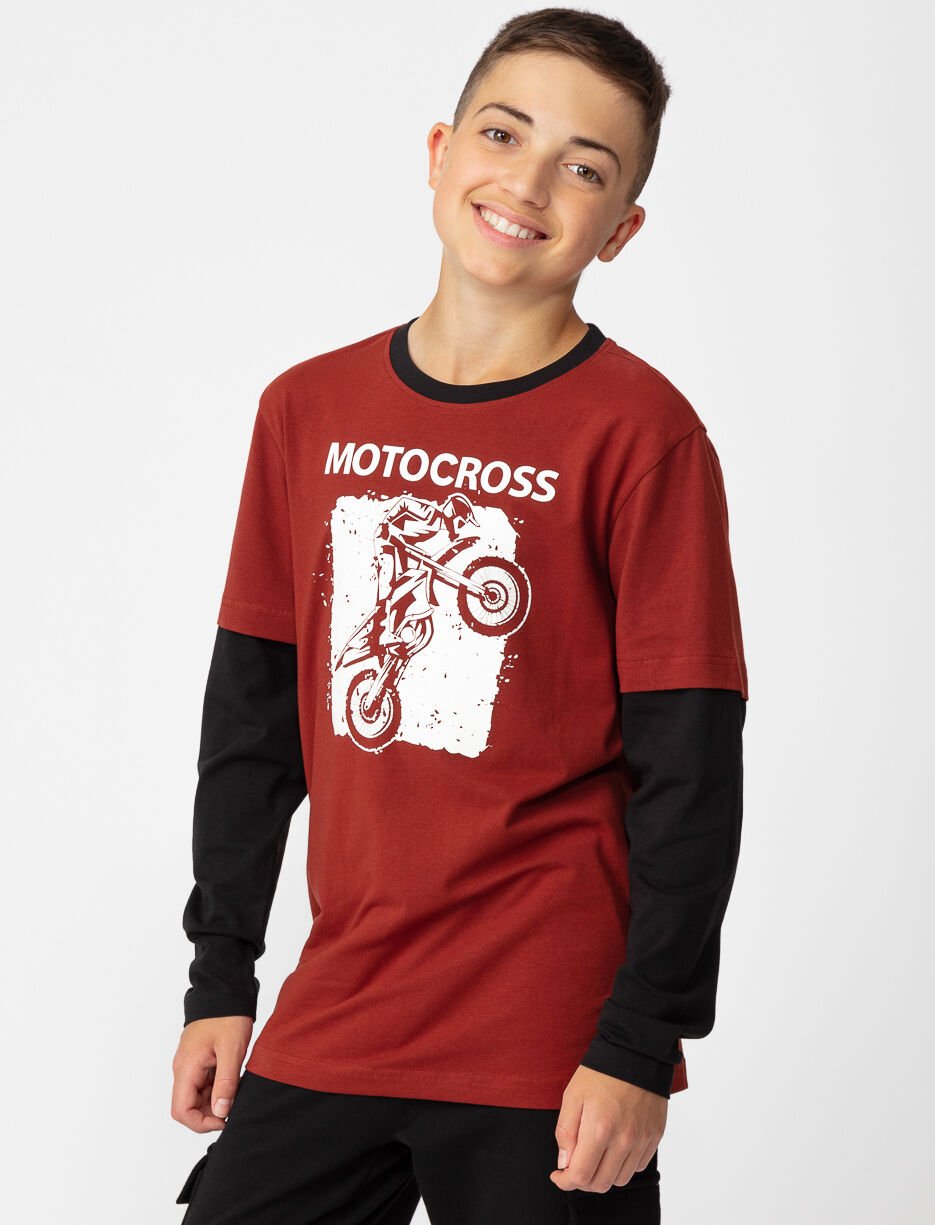 T-shirt imprimé à manches longues