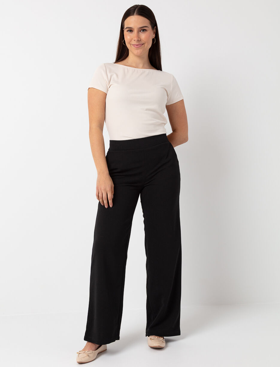 Pantalon à enfiler à jambe large Pantalon à enfiler à jambe large