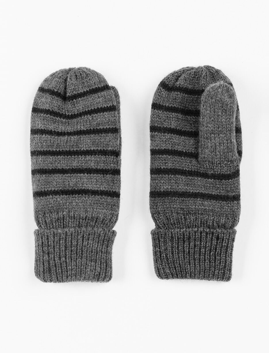 Mitaines de tricot à rayures