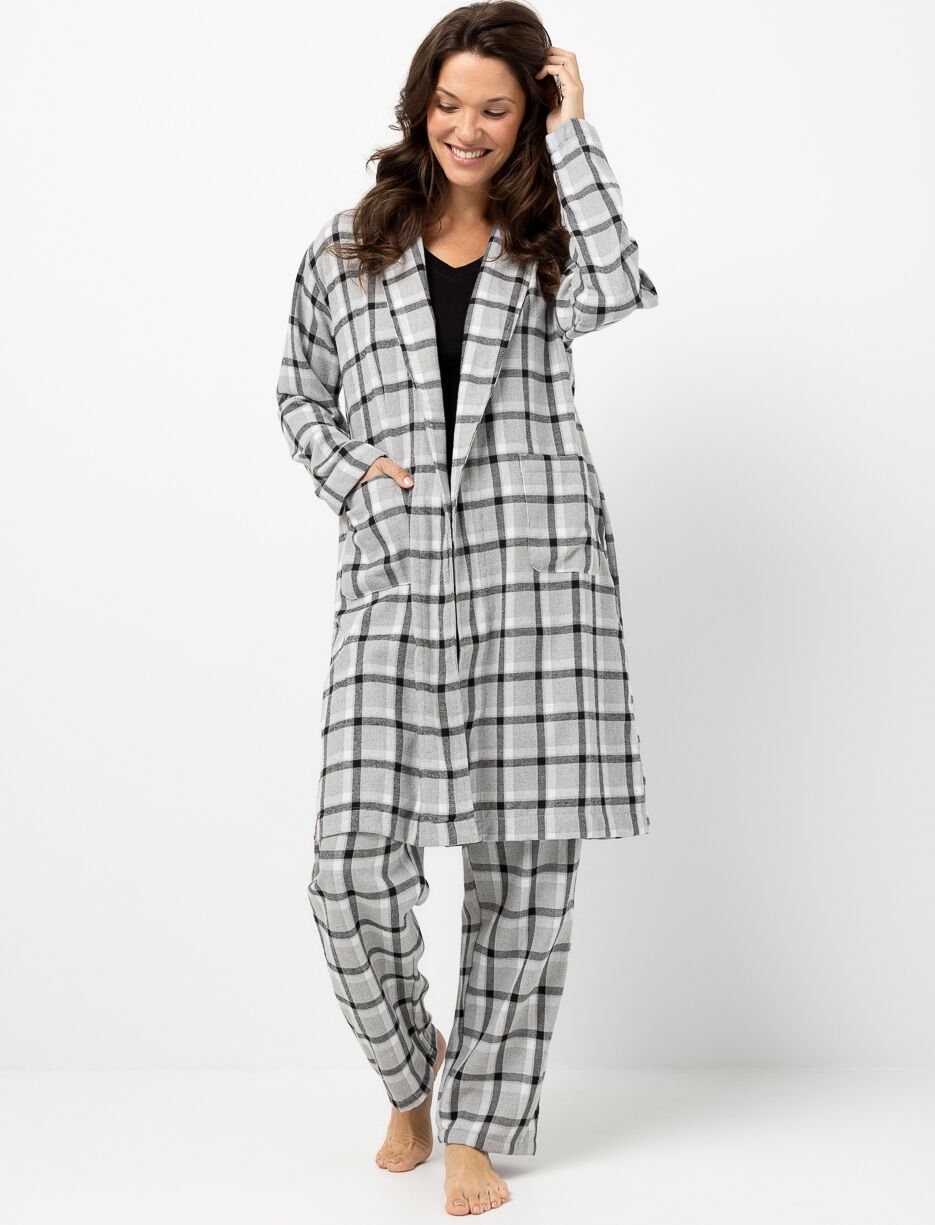 Pantalon en flanelle à carreaux