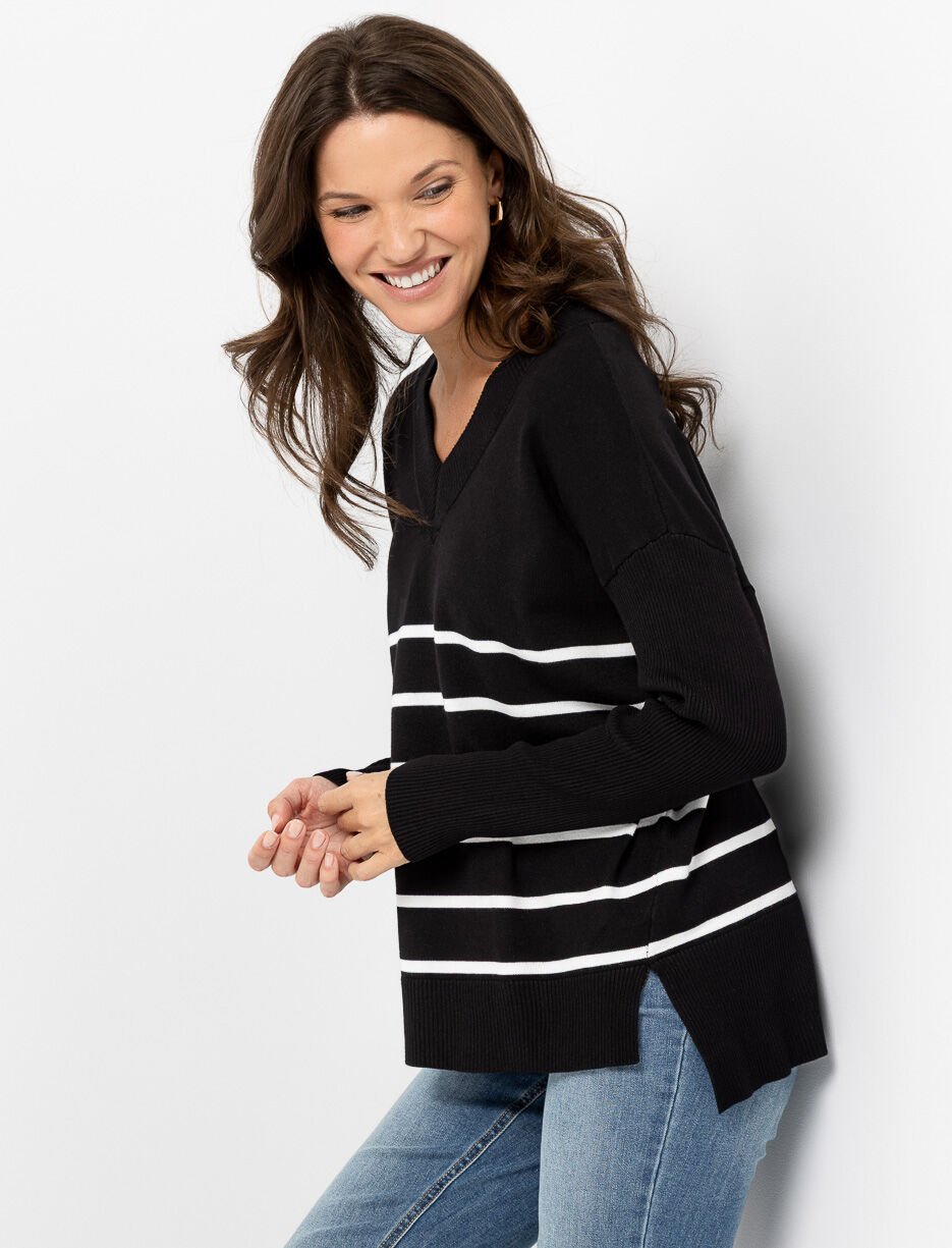 Chandail en tricot à rayures