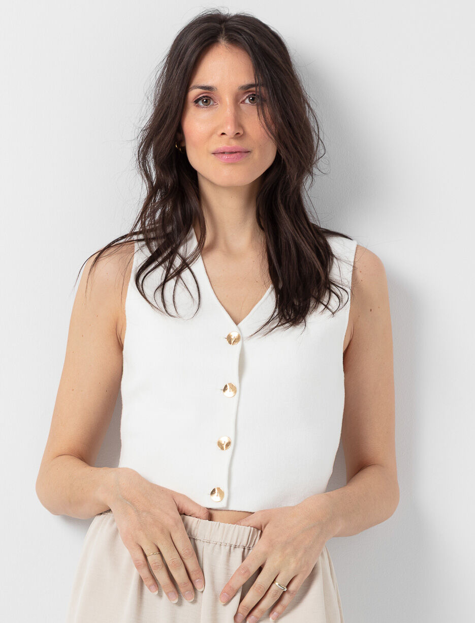 Veste boutonnée sans manches