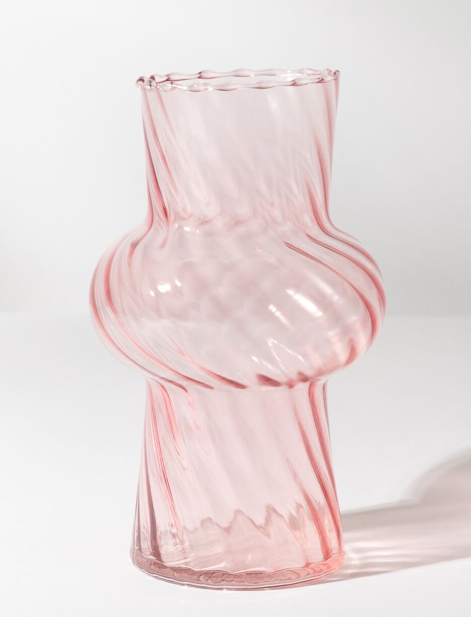 Vase en verre texturé Vase en verre texturé