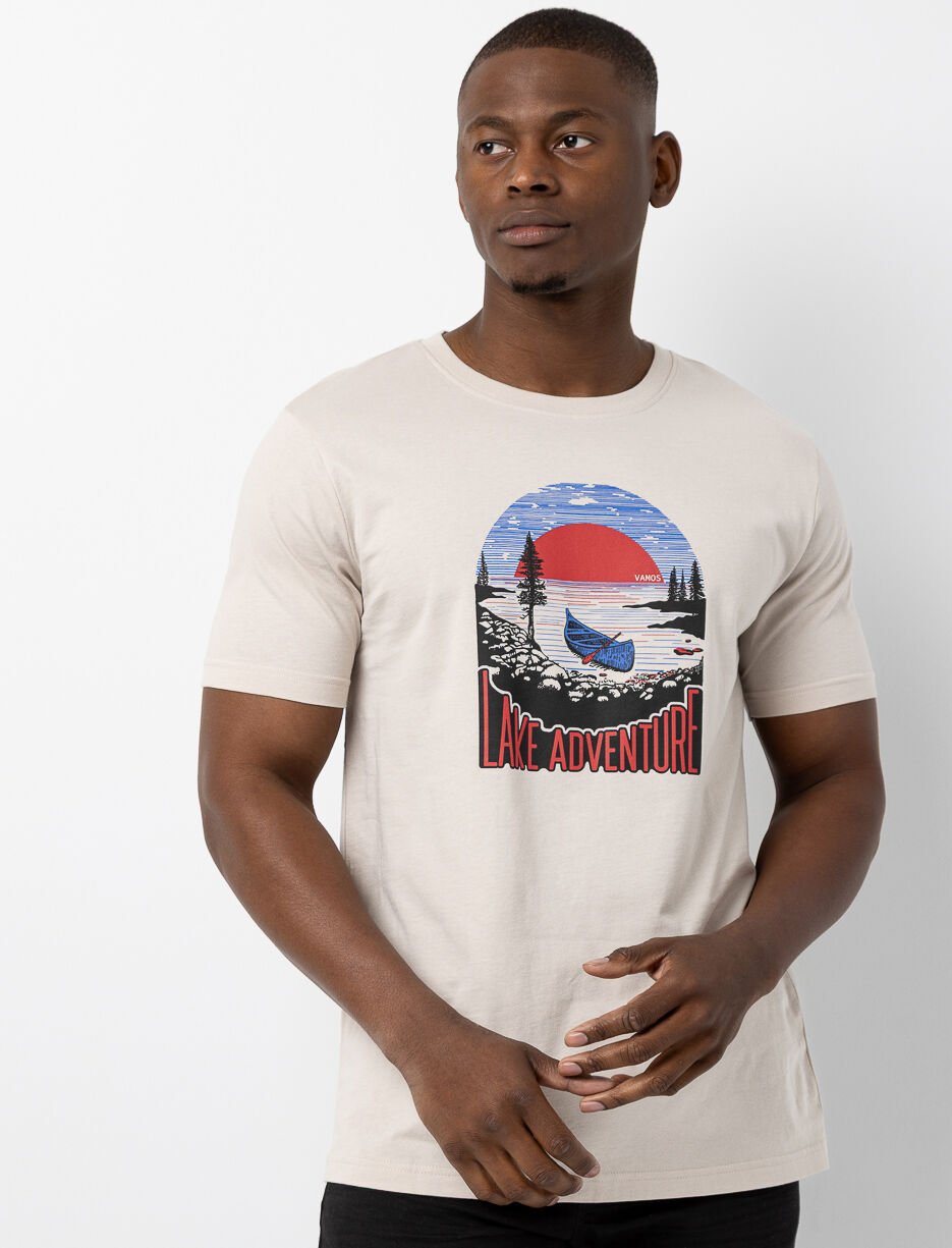 Organic Cotton Printed Crew-neck T-shirt