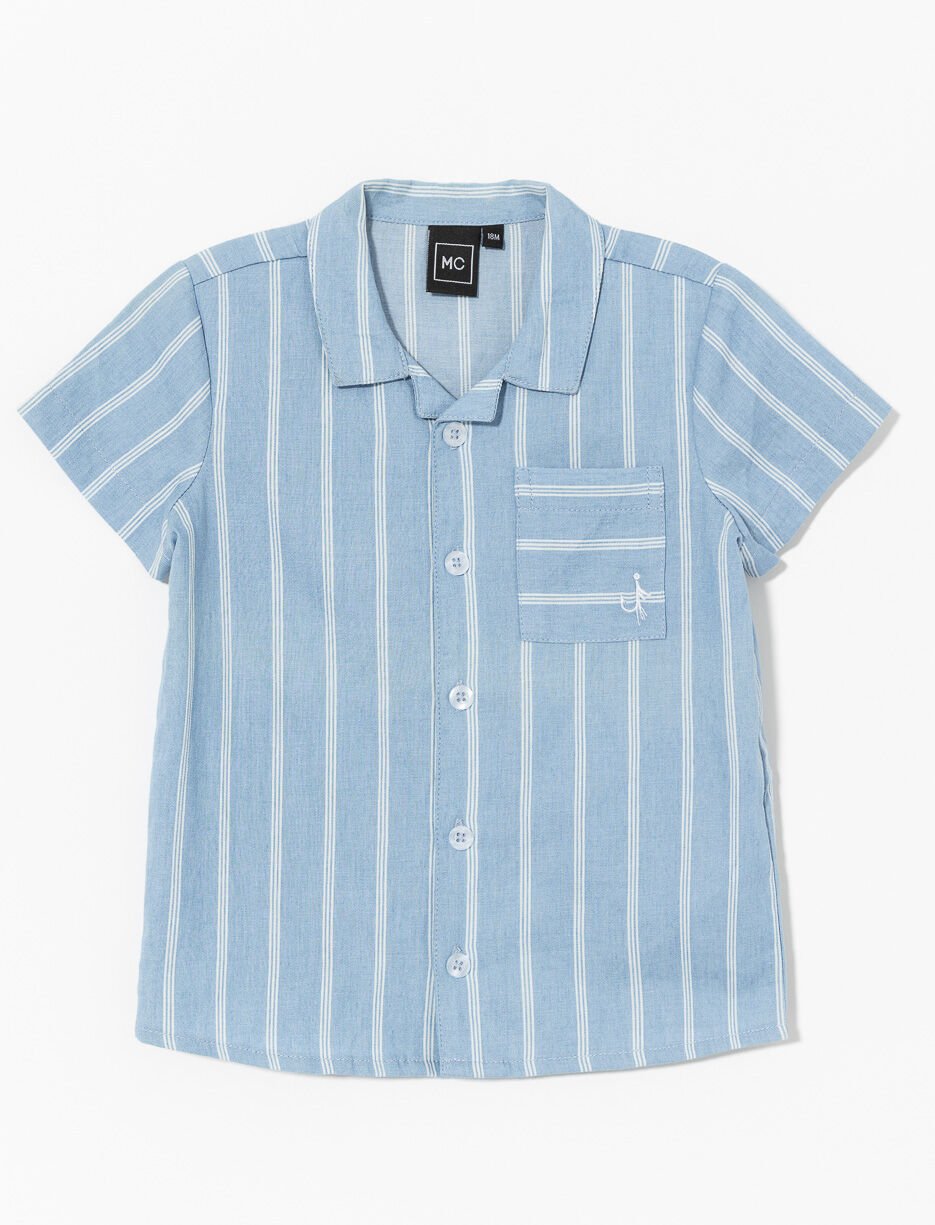 Chemise à rayures à poche