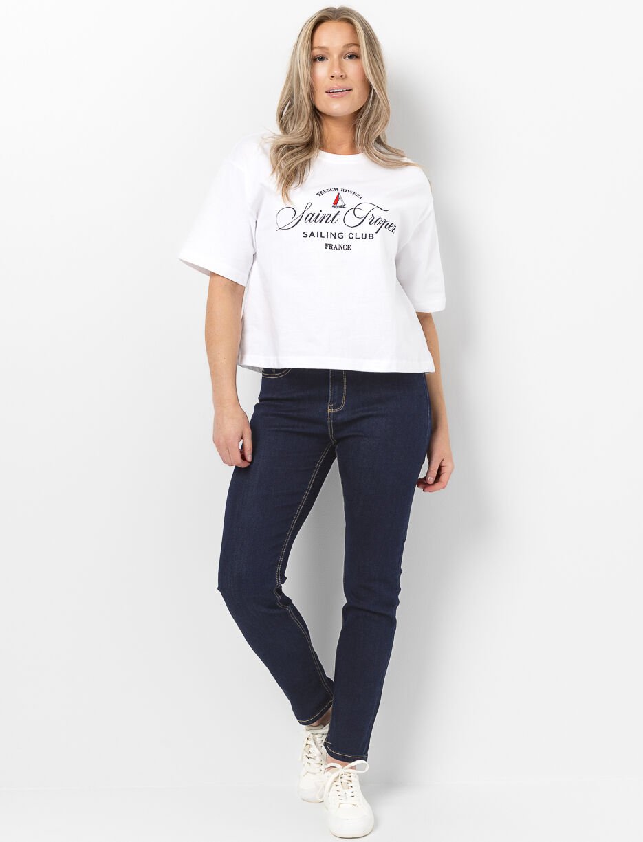 Jean skinny &agrave; taille r&eacute;guli&egrave;re