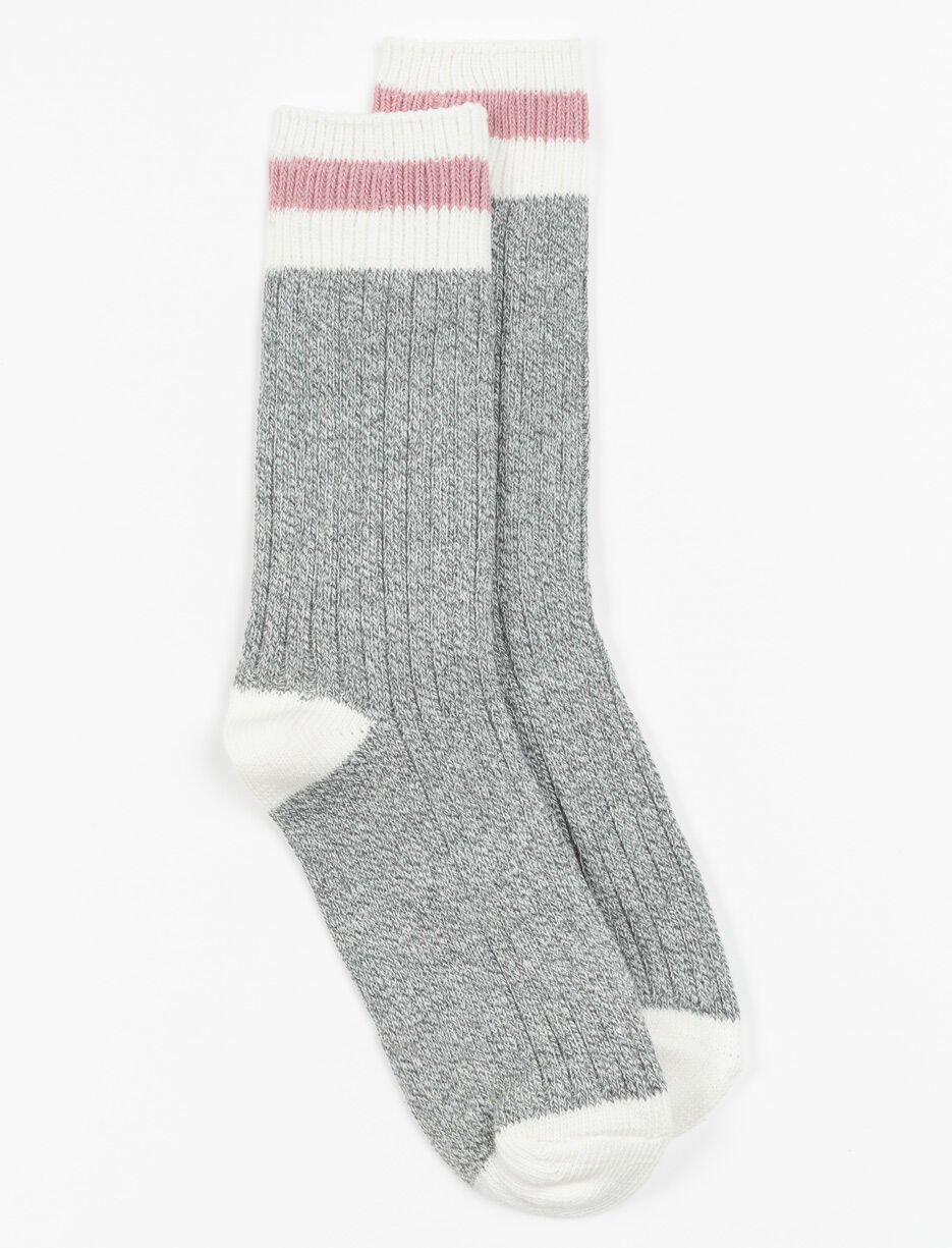 Chaussettes à rayures contrastantes