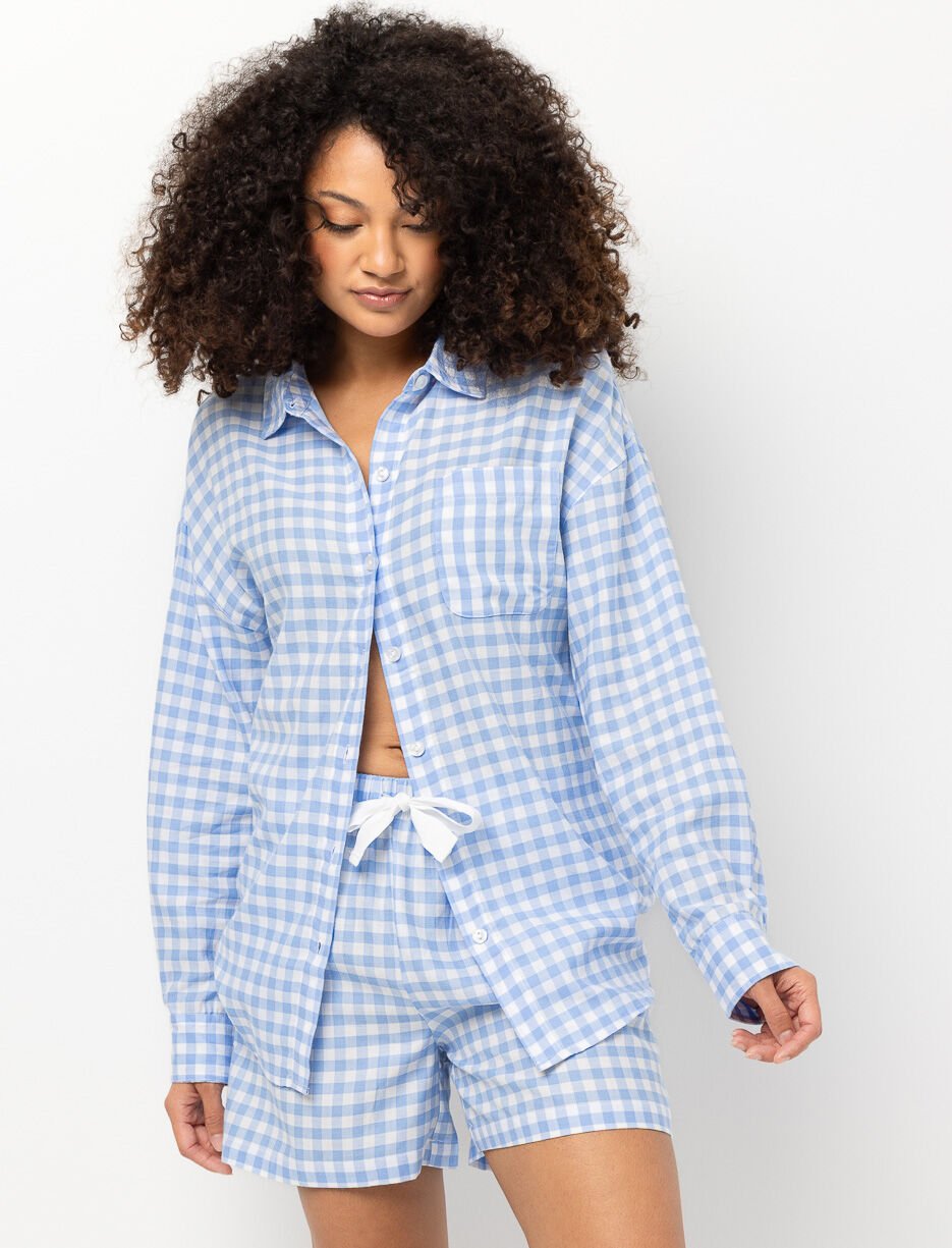 Plaid PJ Shorts with Drawstring