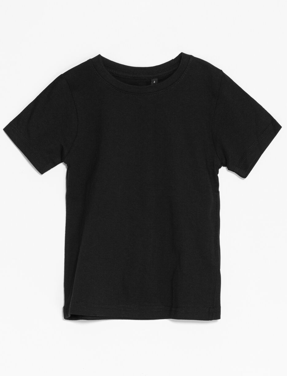 T-shirt uni &agrave; col rond