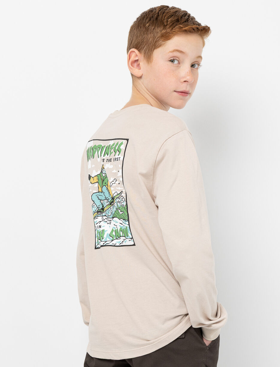 T-shirt imprimé au dos en coton bio