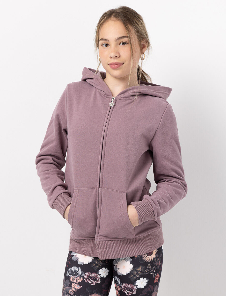 Solid Zip-up Hoodie