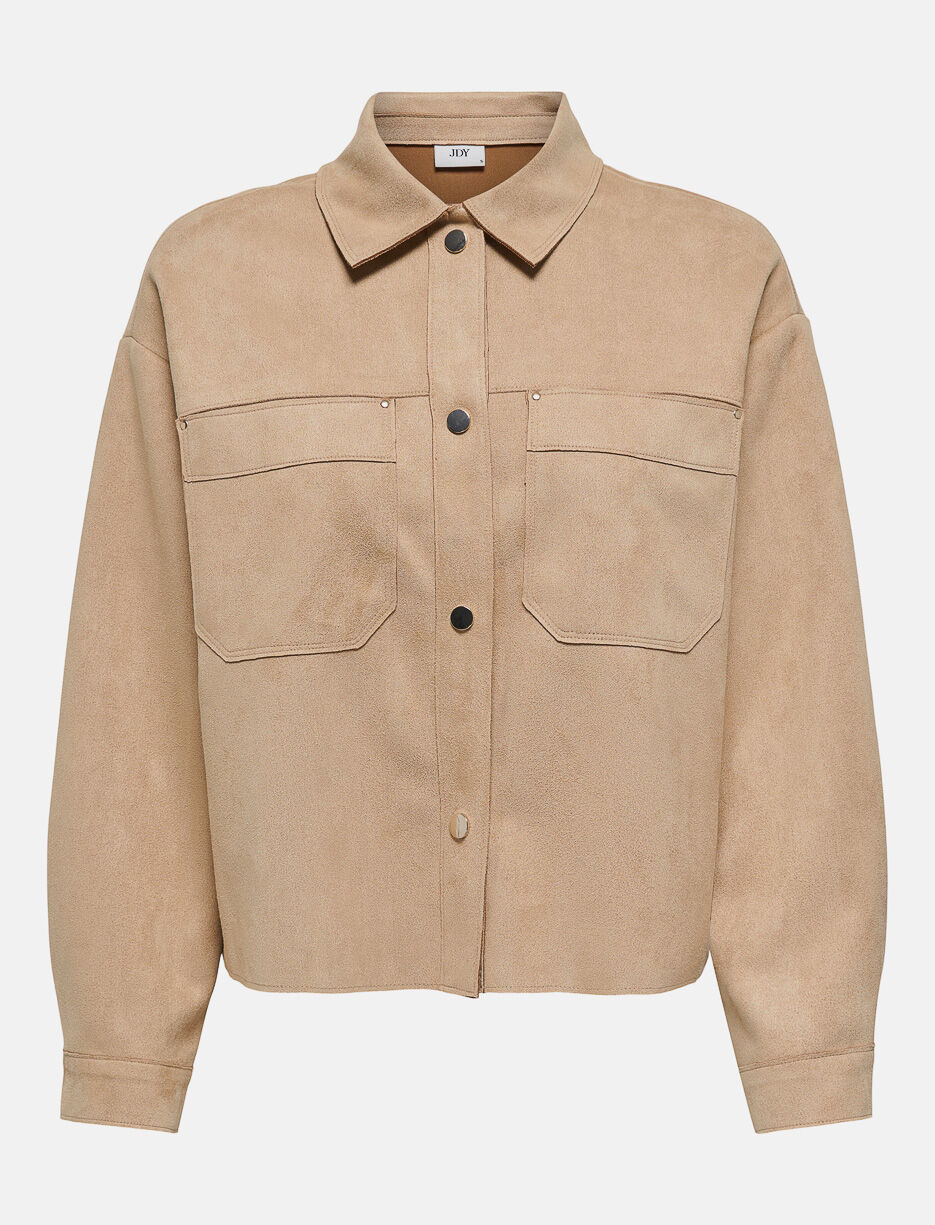 Veste-chemise en faux suède