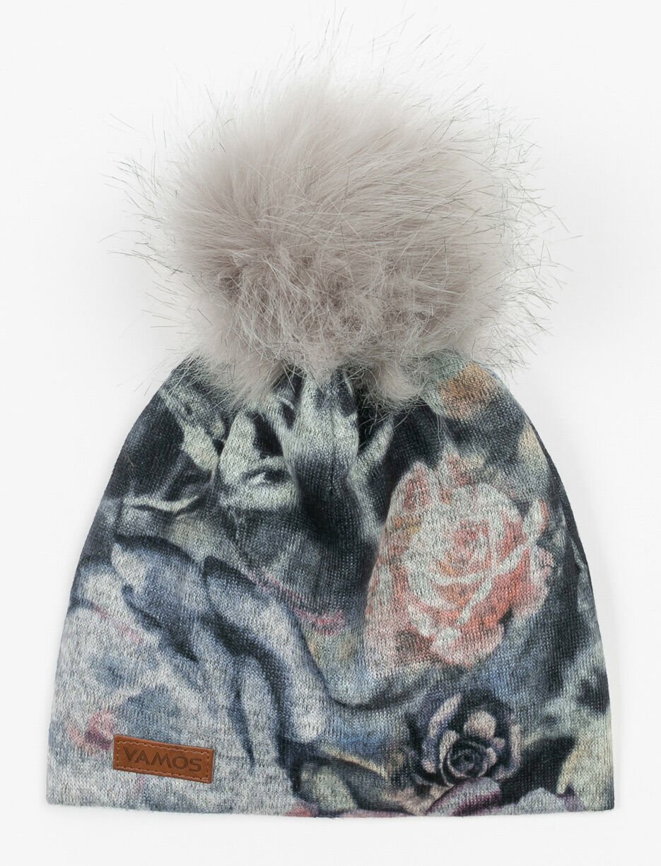 Floral Pompom Beanie - Baby