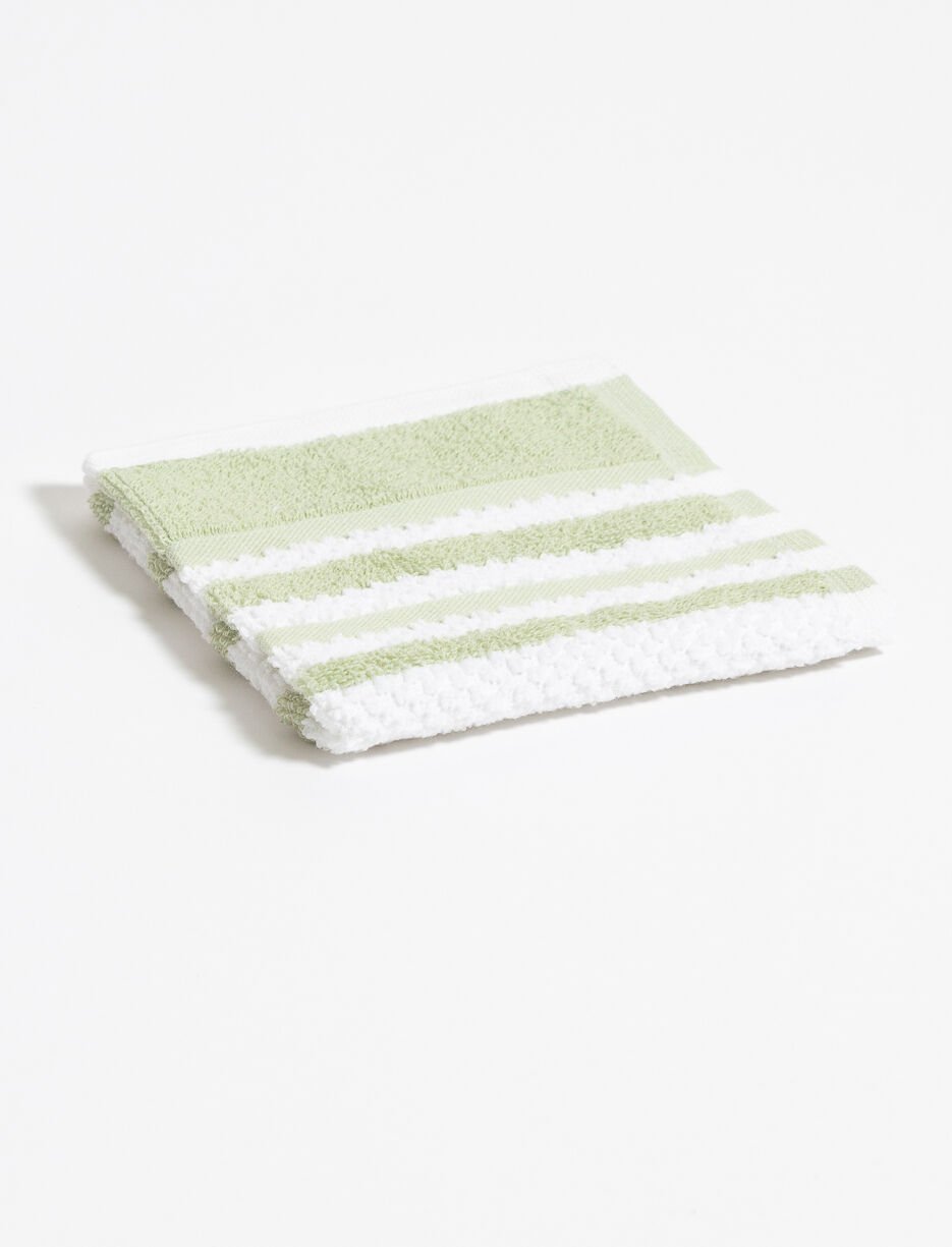 Facecloth with Textured Stripes