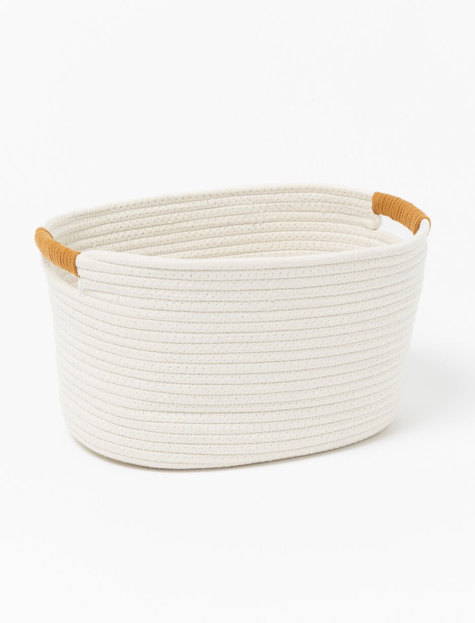 Panier moyen en corde de coton avec poignées