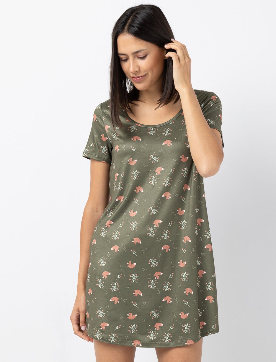 Chemise de nuit imprimée