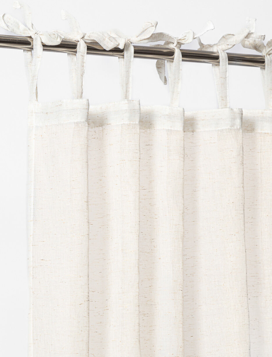Single Linen Curtain Panel
