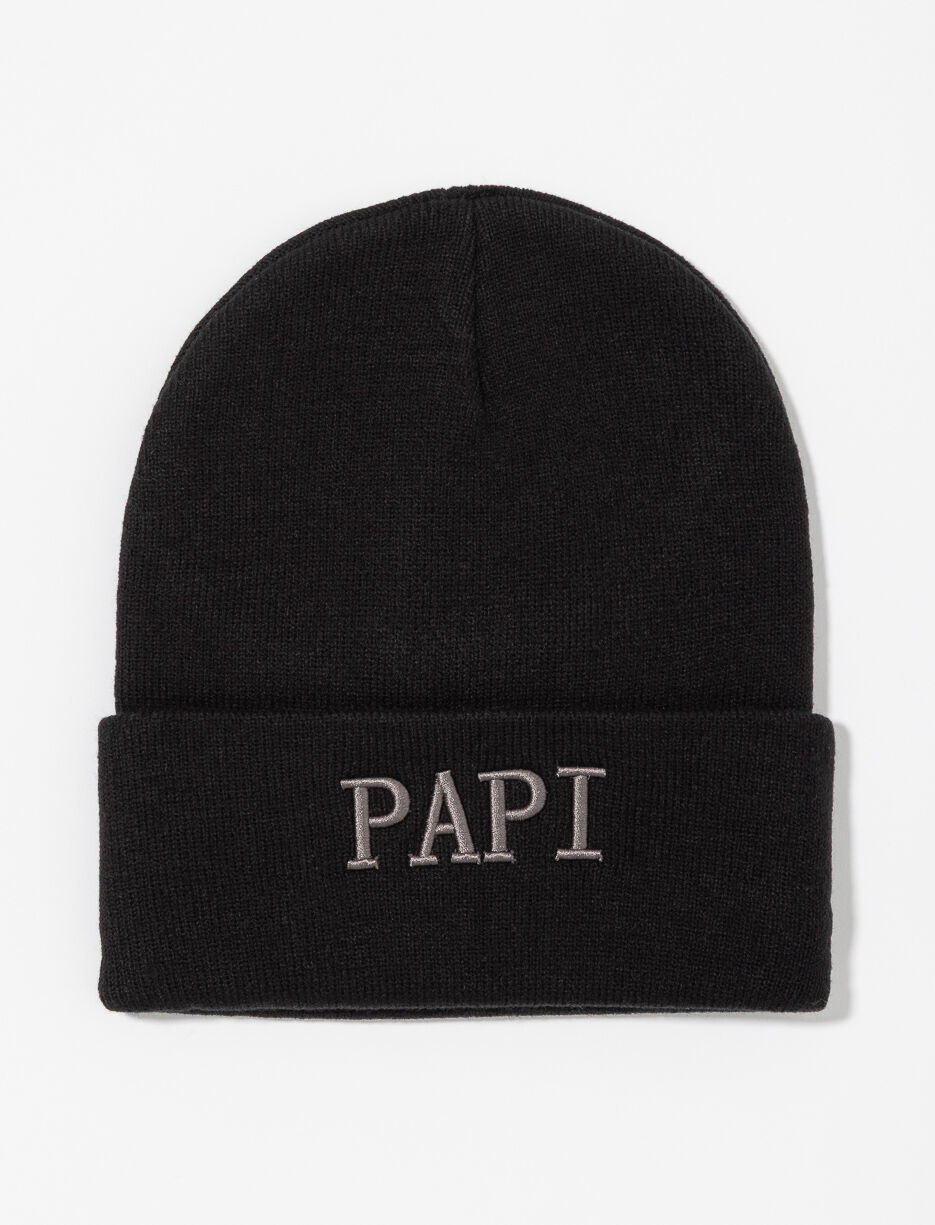 Tuque en tricot avec broderie PAPI