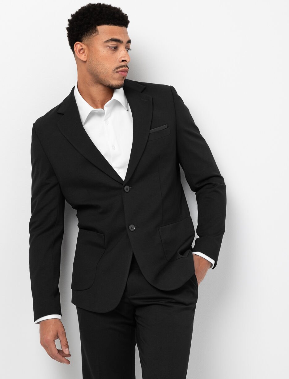 Slim Fit Button Blazer