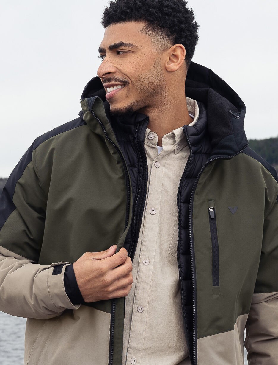 Manteau d'hiver blocs de couleurs - Confort -30 °C