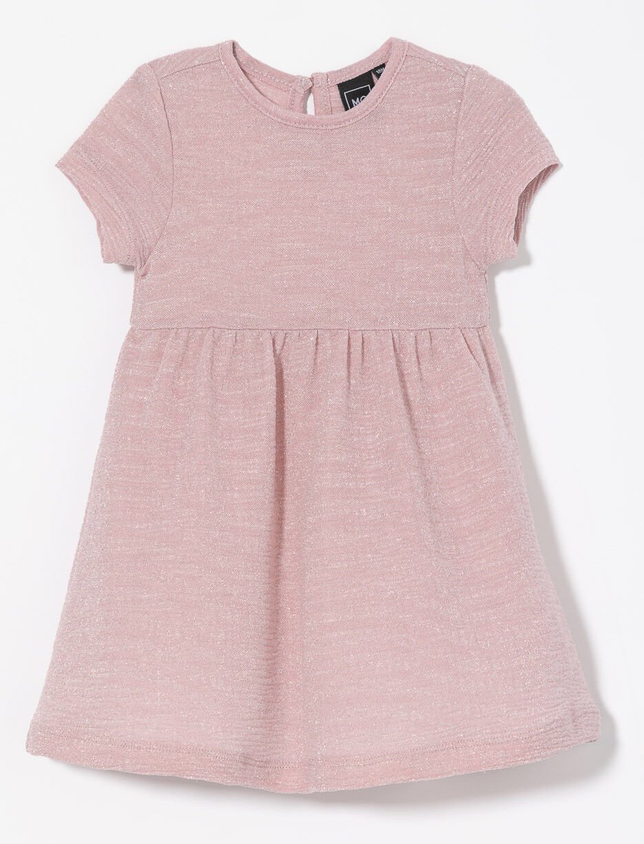 Shimmery Short-sleeve Dress - Baby Girl