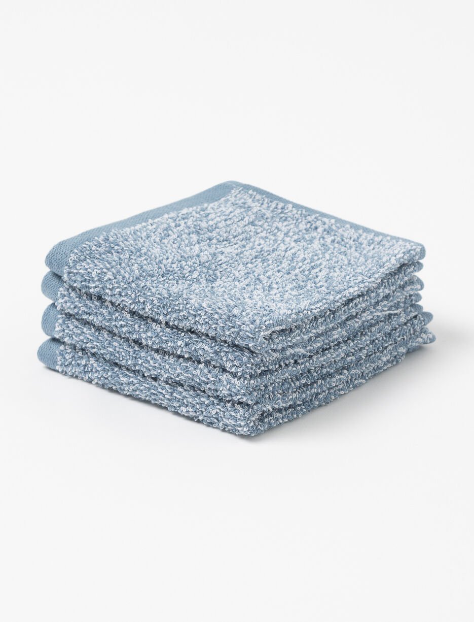 Débarbouillettes chinées en coton - paquet de 4 Débarbouillettes chinées en coton - paquet de 4