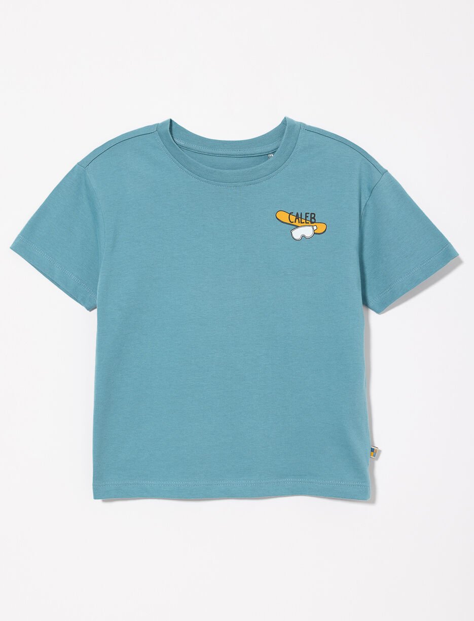 Organic Cotton T-shirt with Back Print - Little Boy
