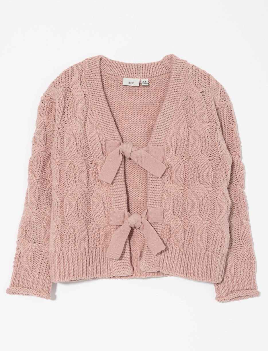 Bow Knit Cardigan – Little Girl
