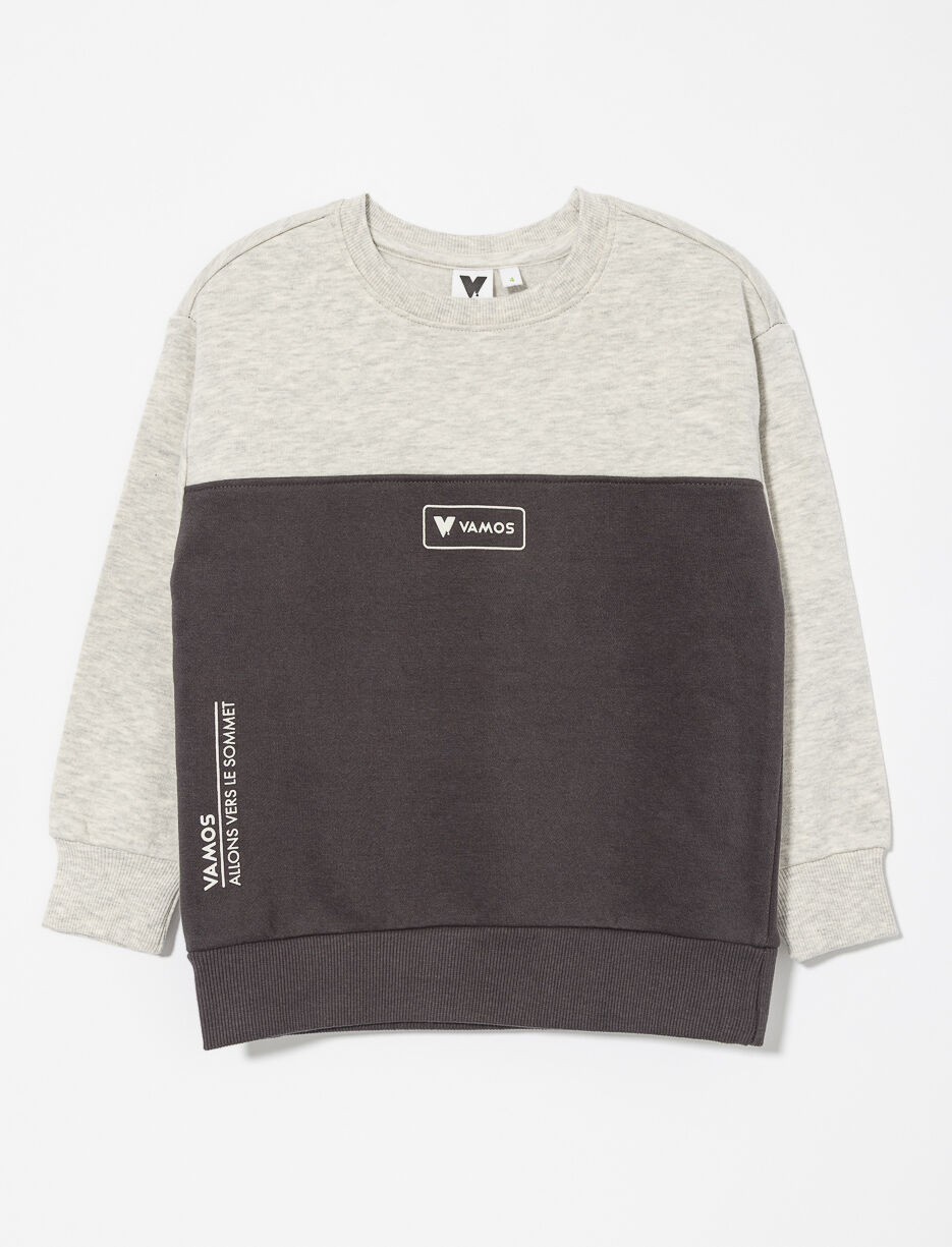 Chandail ouaté à blocs de couleurs - petit garçon