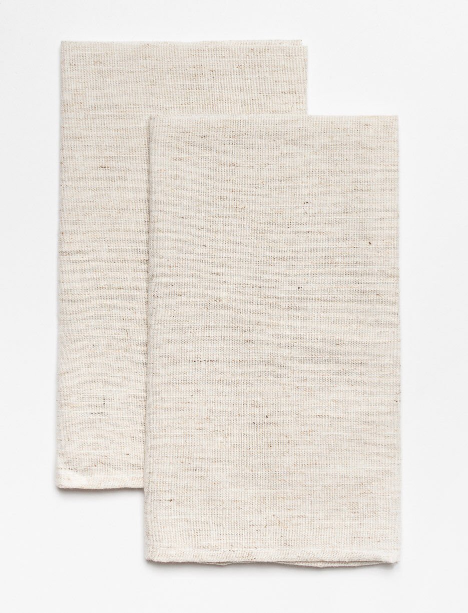 Serviettes de table effet lin - paquet de 2 Serviettes de table effet lin - paquet de 2