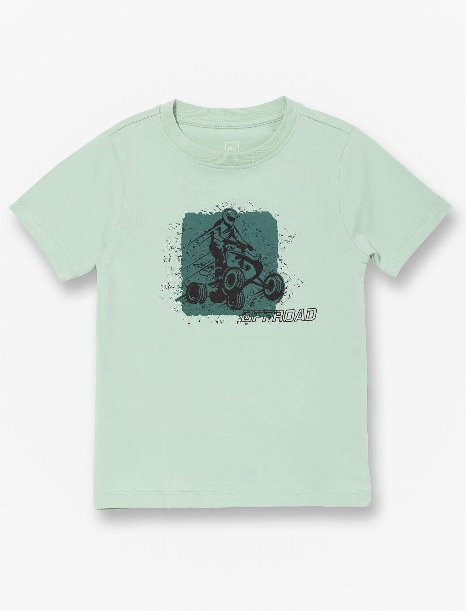 Printed Crew-neck T-shirt - Little Boy