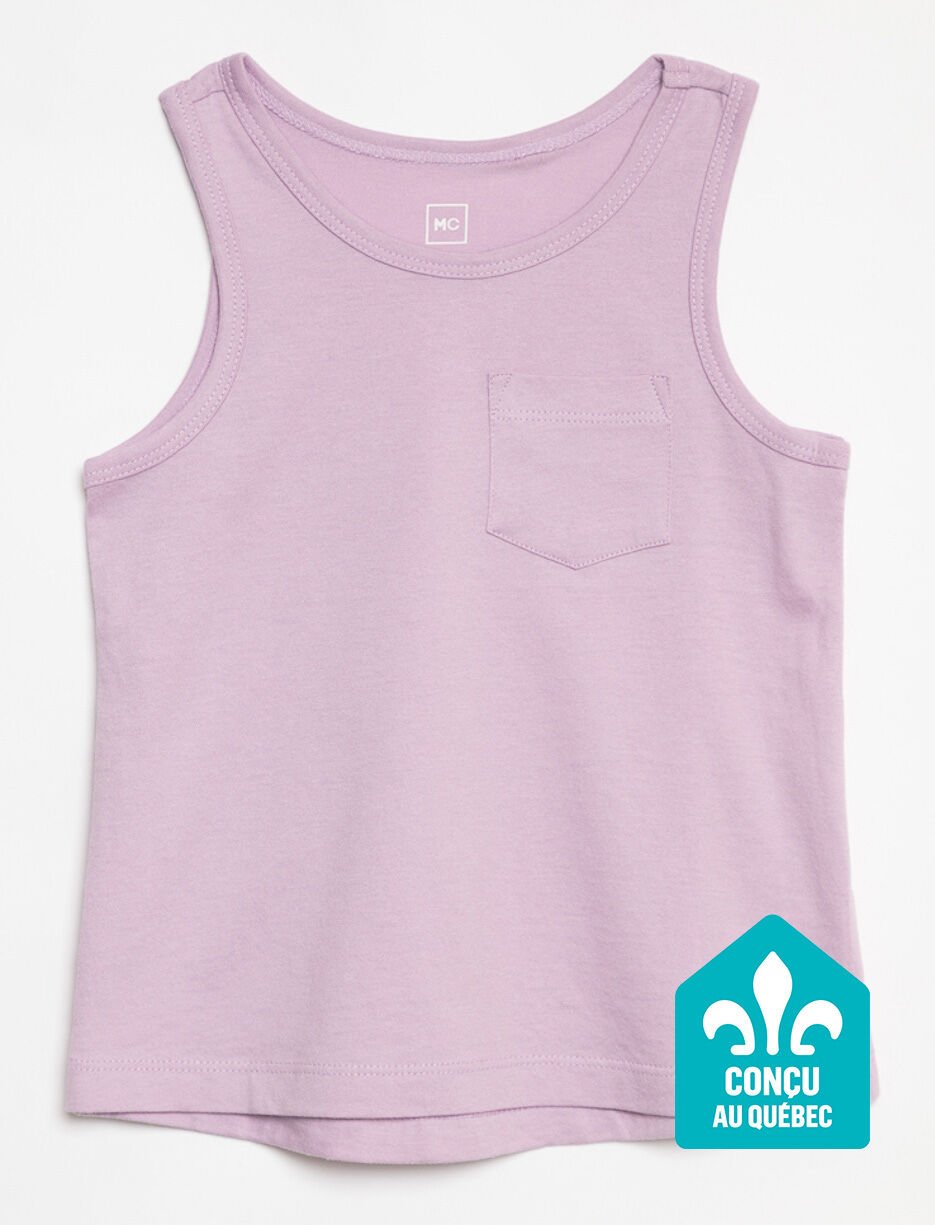 Solid Pocket Tank Top