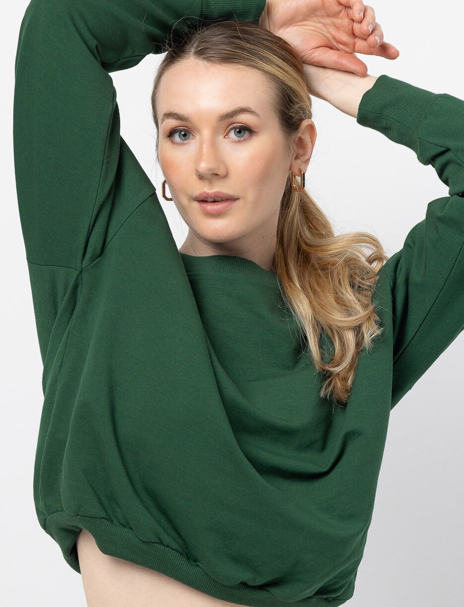 Chandail ouaté à ourlet resserré