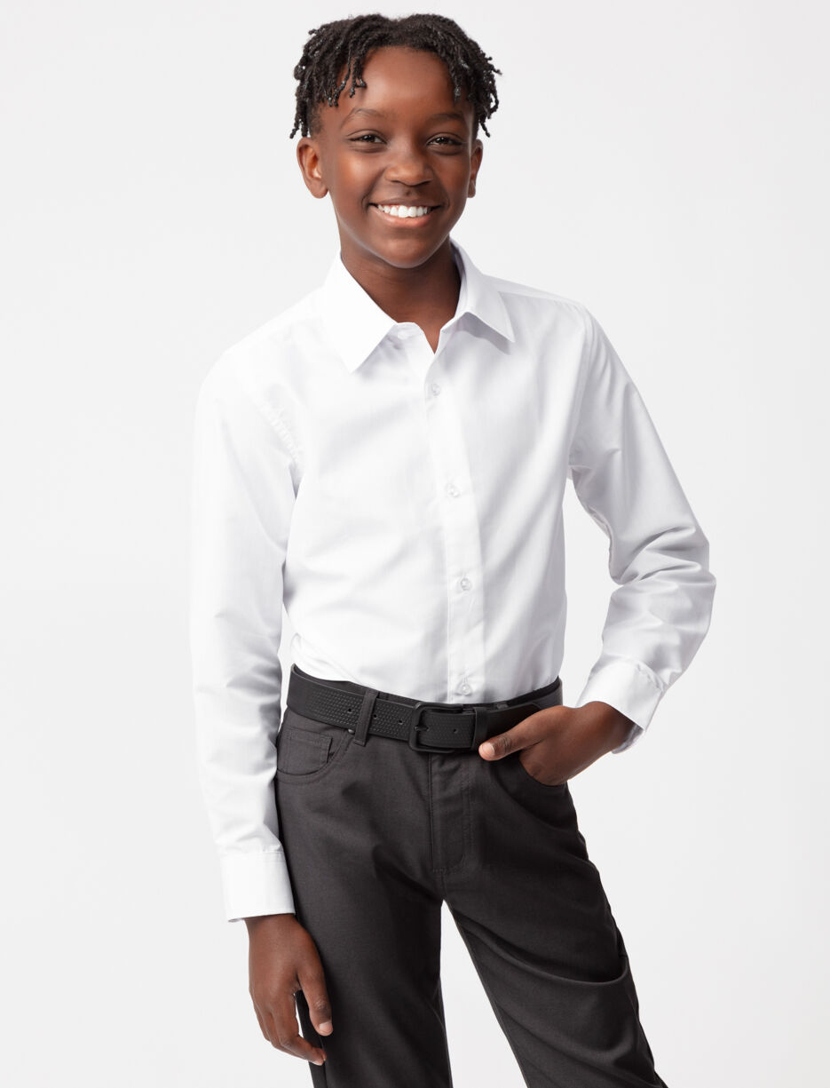 Chemise unie à manches longues