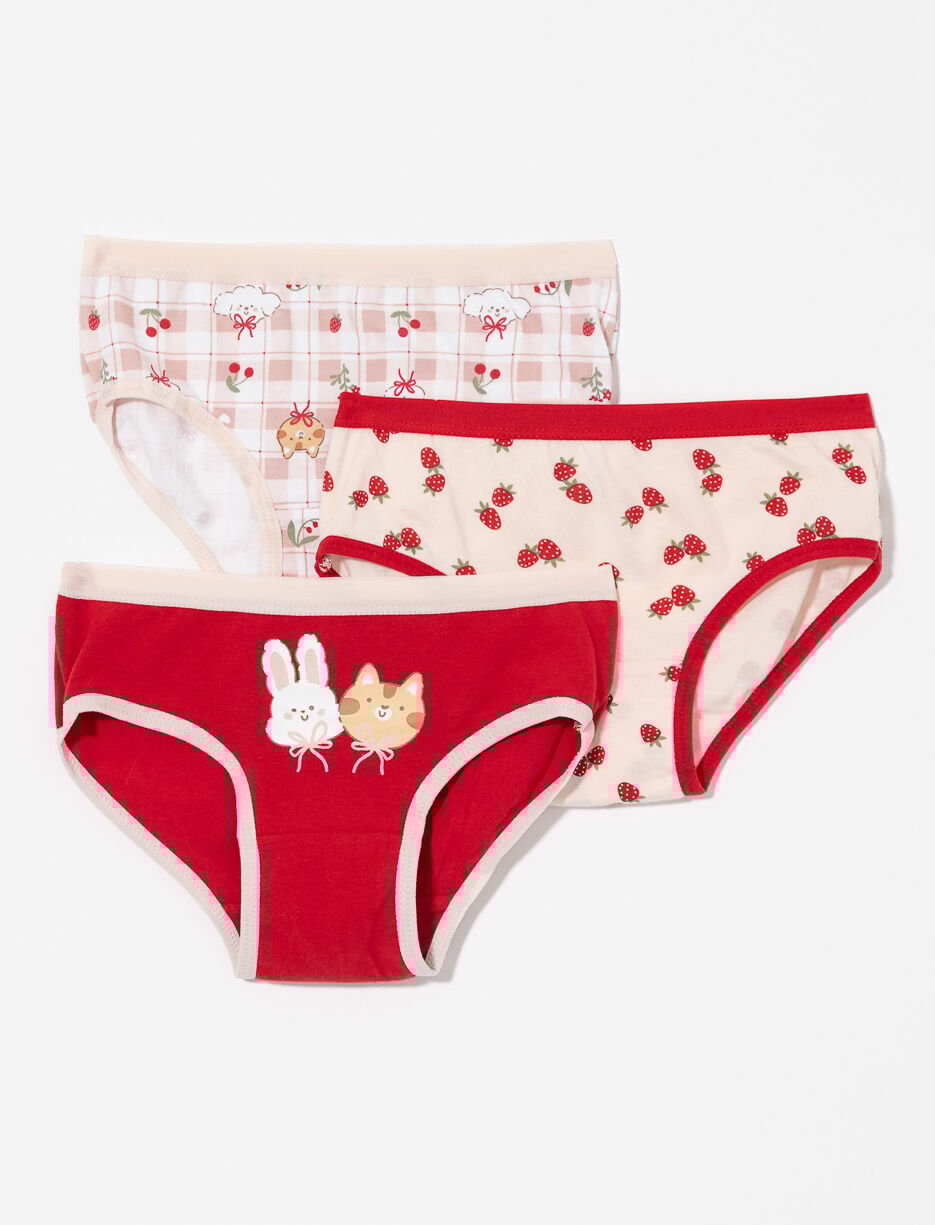 Printed Bikini Panties for Little Girl - Pack of 3