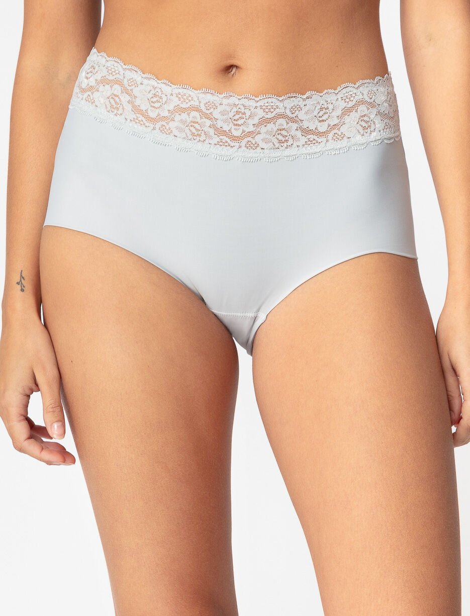 Culotte taille haute avec dentelle