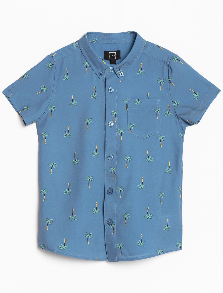 Chemise à motifs à manches courtes