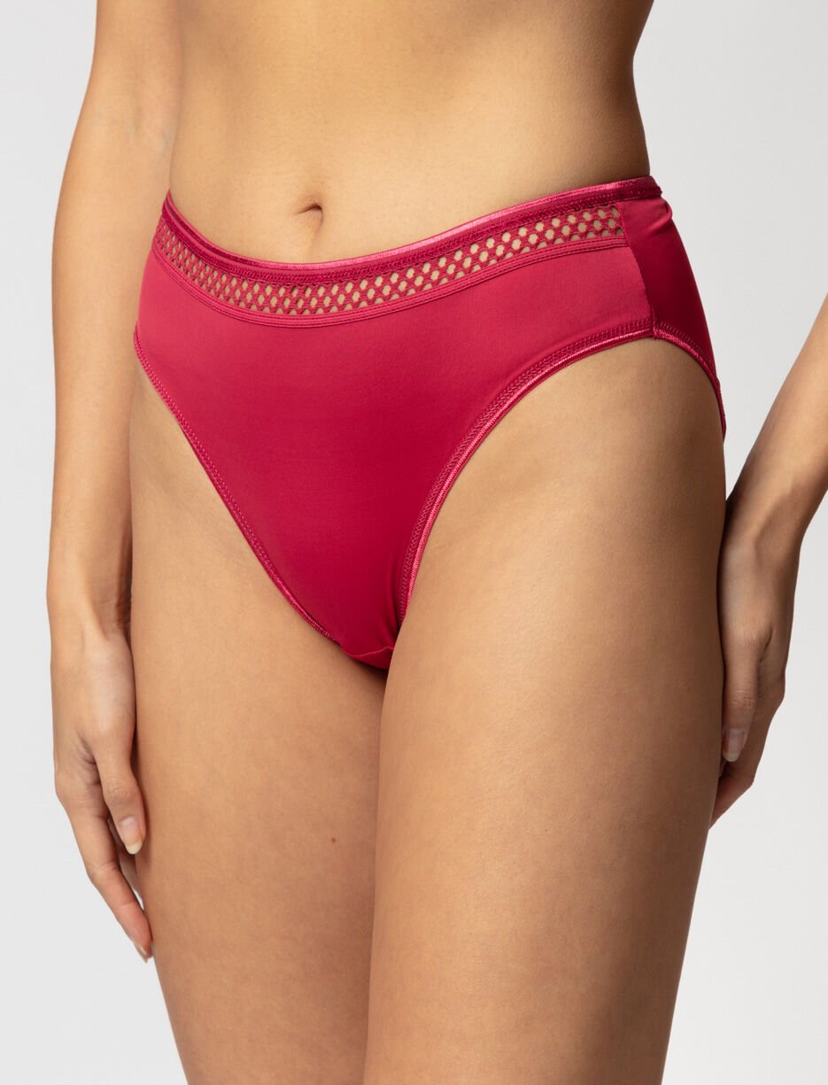 Culotte bikini à taille ajourée