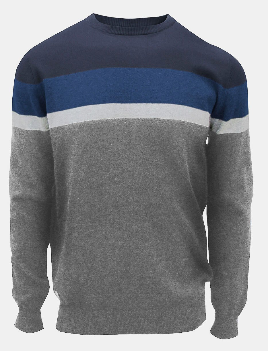 Chandail en tricot blocs de couleurs