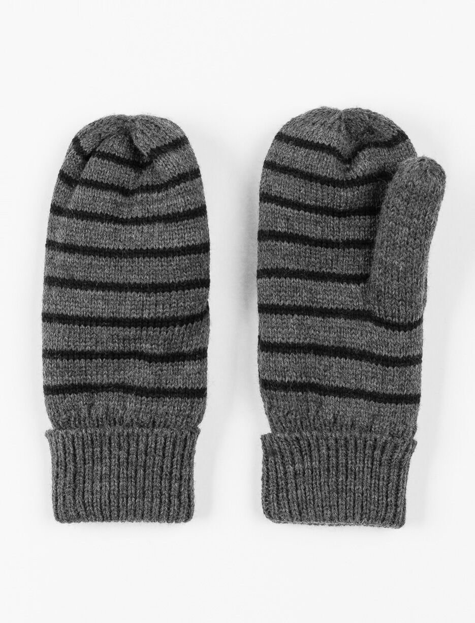 Mitaines de tricot &agrave; rayures