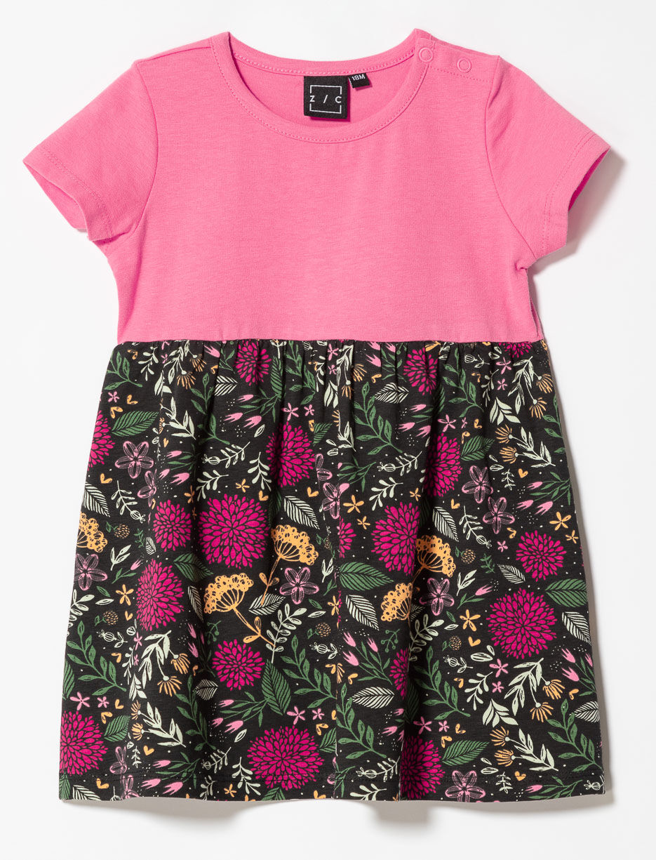 Robe &agrave; jupe imprim&eacute;e