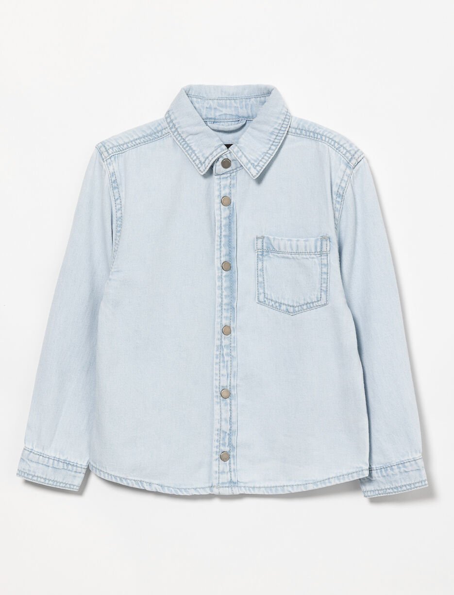 Chemise en denim à poche