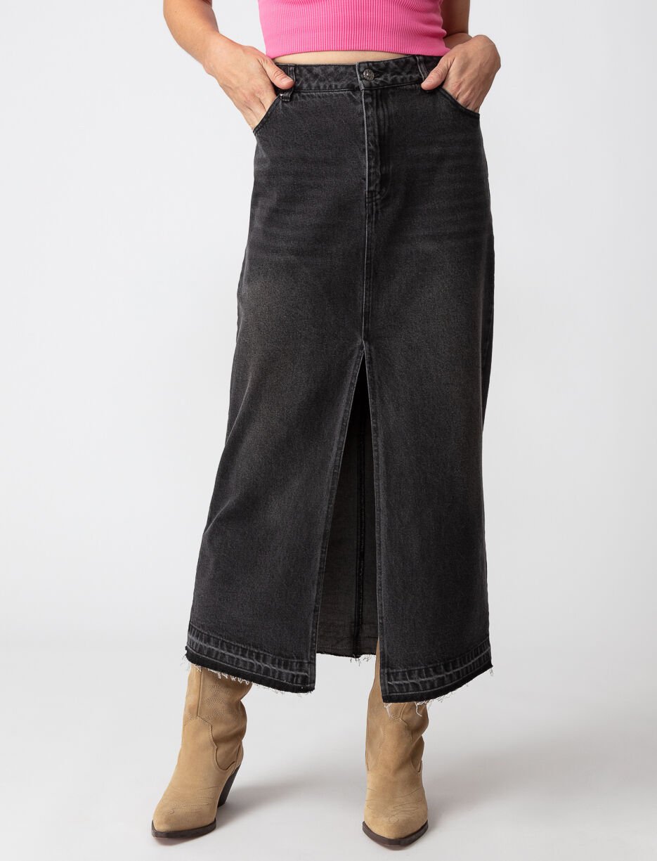 Jupe maxi en denim