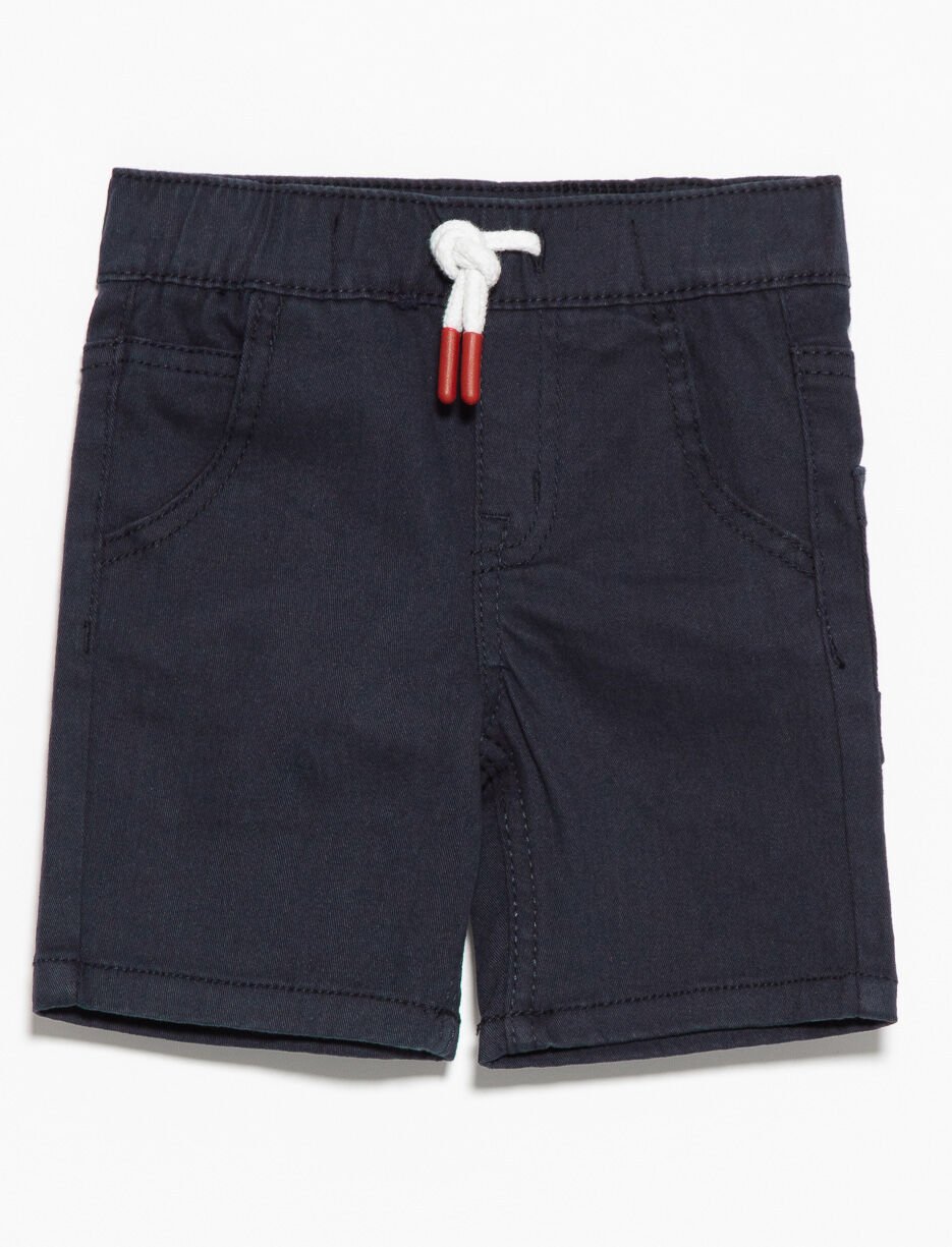 Solid Shorts with Elastic Waistband