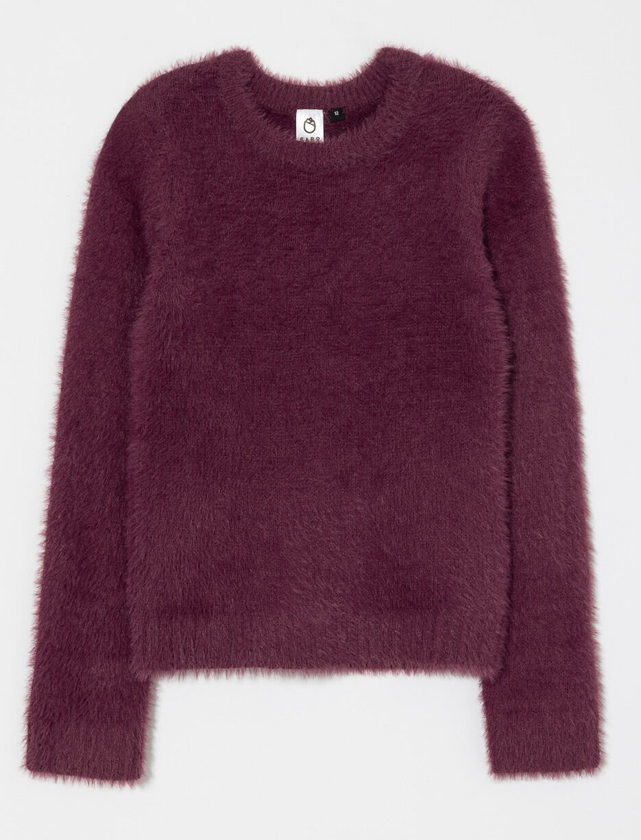 Chandail en tricot duveteux