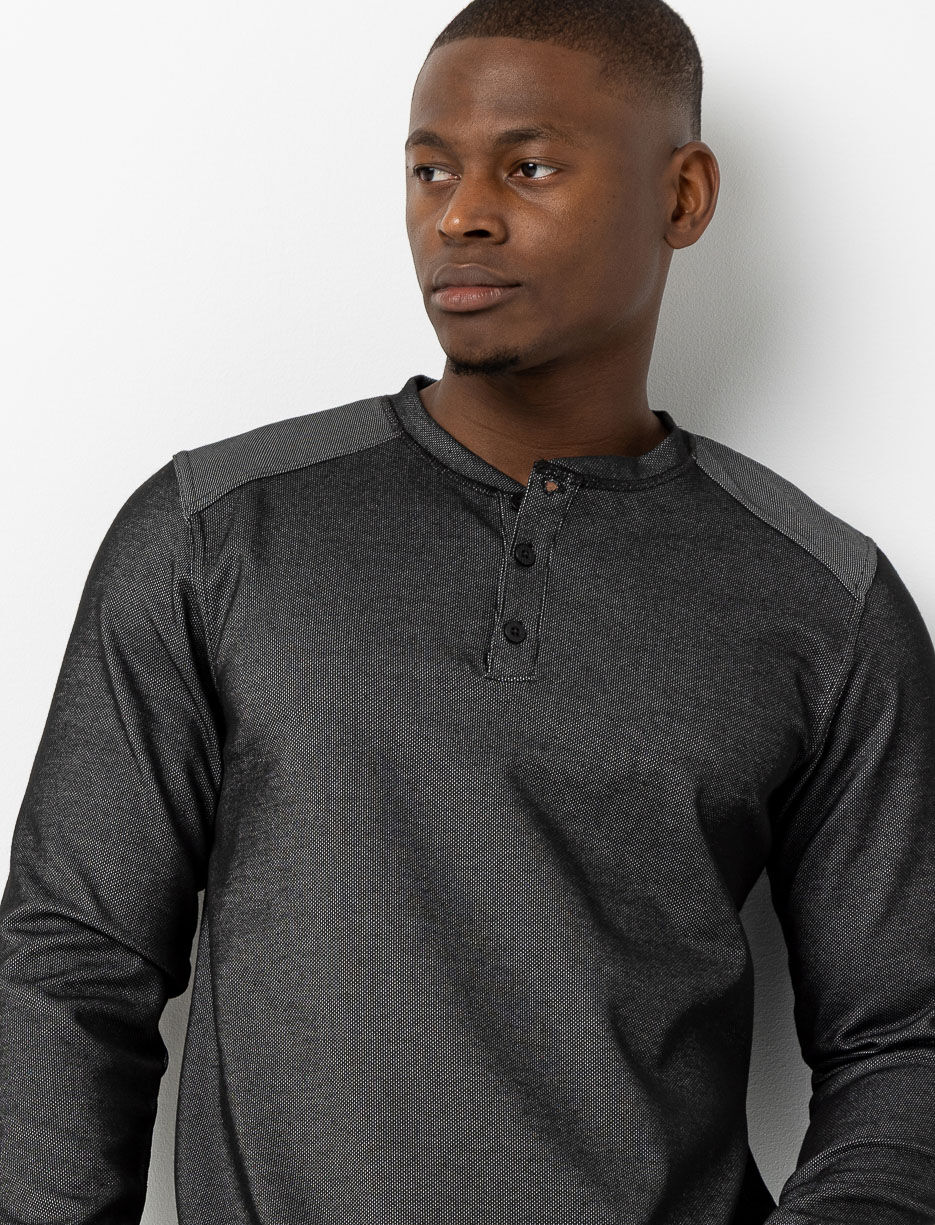 Textured Henley T-shirt