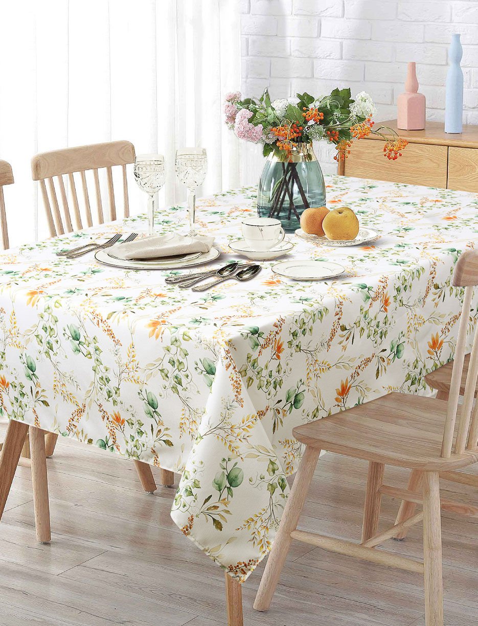 Nappe fleurie anti-taches et sans repassage - 58 x 78 po