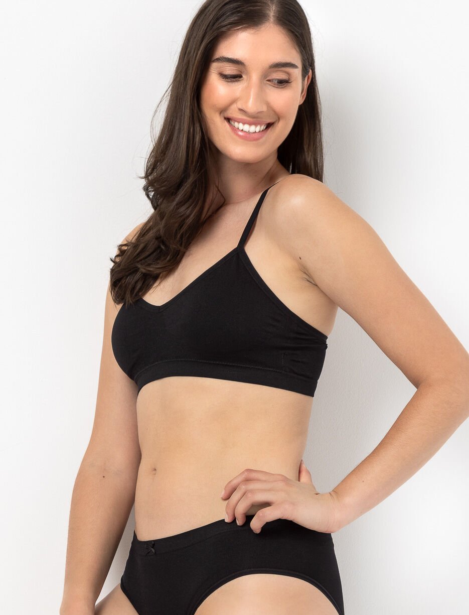 Bralette sans couture à bretelles croisées