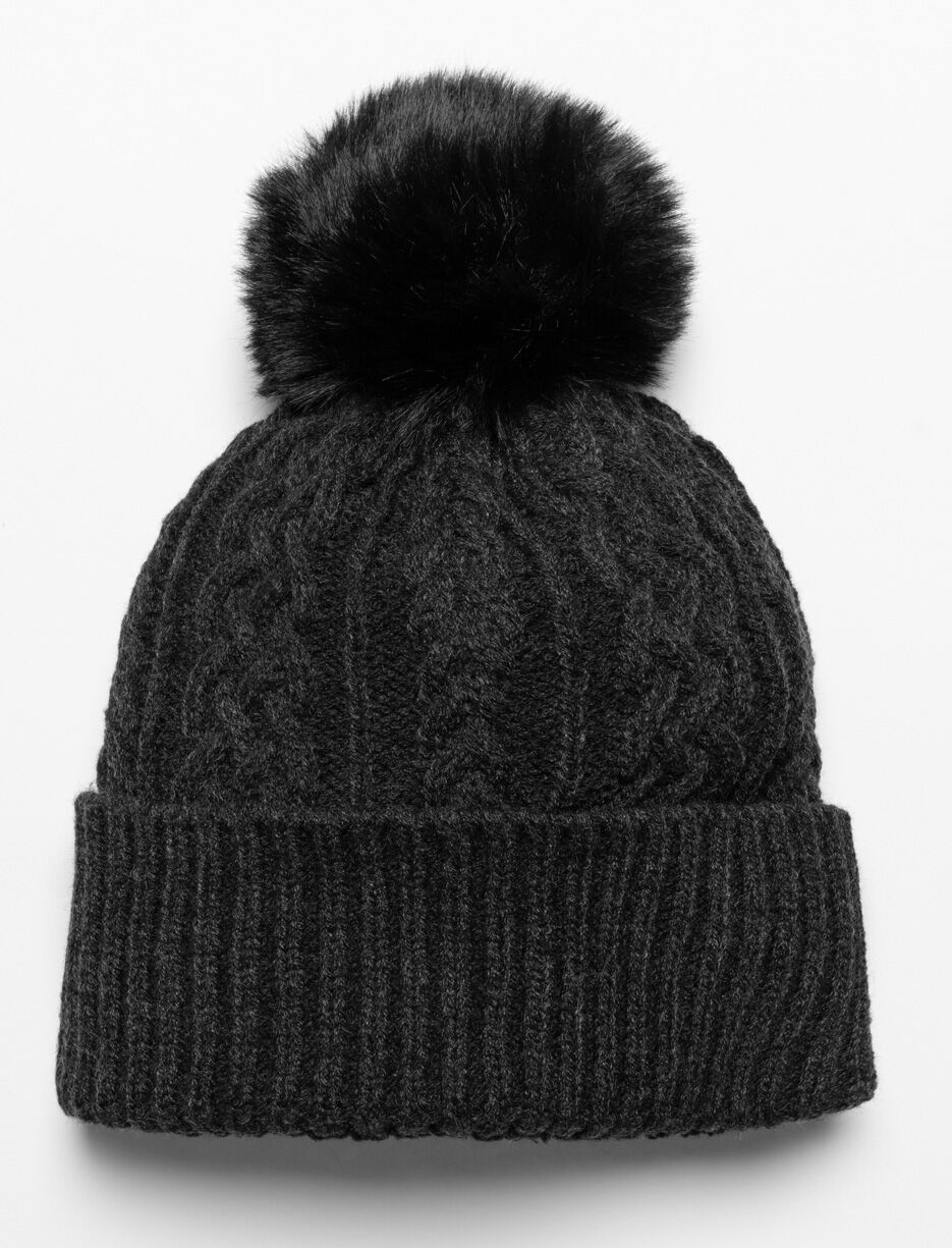 Knit Pompom Beanie - Teen